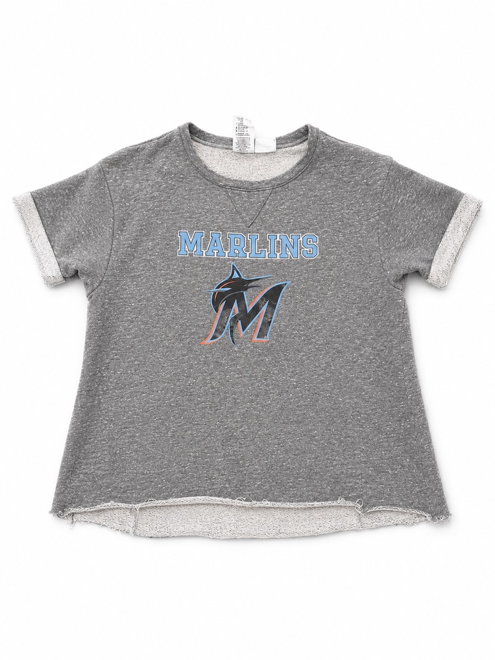 Grey Women’s  Short-Sleeve Seattle Marlins Sweater Top